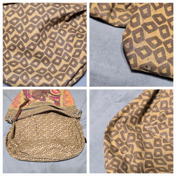 Fossil Handbag Mixed Media Boho Print Canvas - Picture 11 of 15